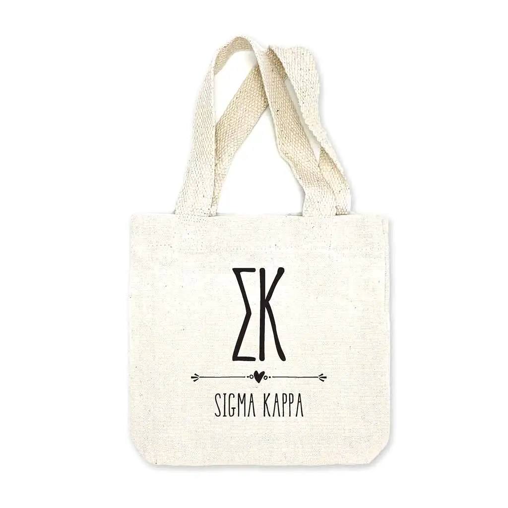 Sigma Kappa Boho Design on Mini Tote Gift Bag