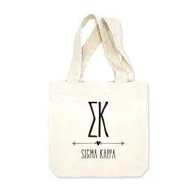 Sigma Kappa Boho Design on Mini Tote Gift Bag