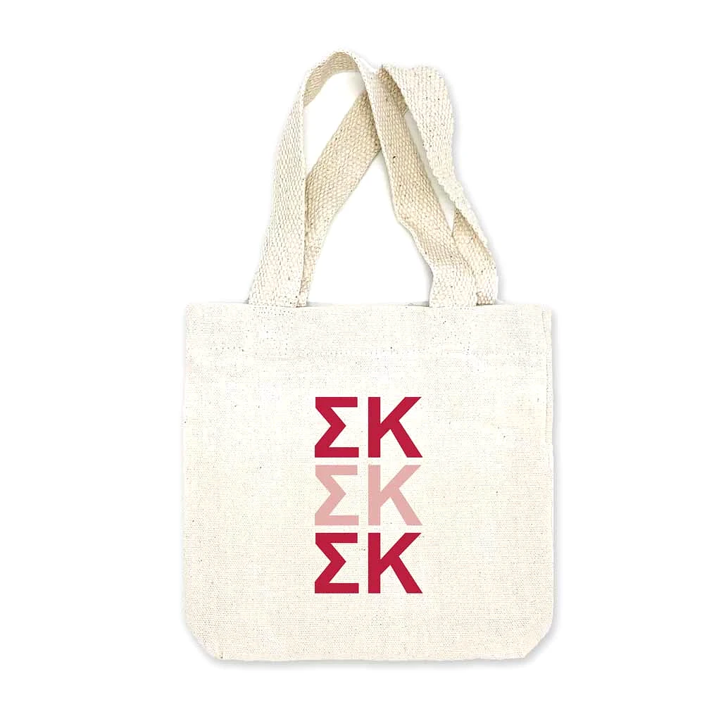 Sigma Kappa Sorority Greek Letters Mini Tote Gift Bag