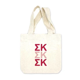 Sigma Kappa Sorority Greek Letters Mini Tote Gift Bag