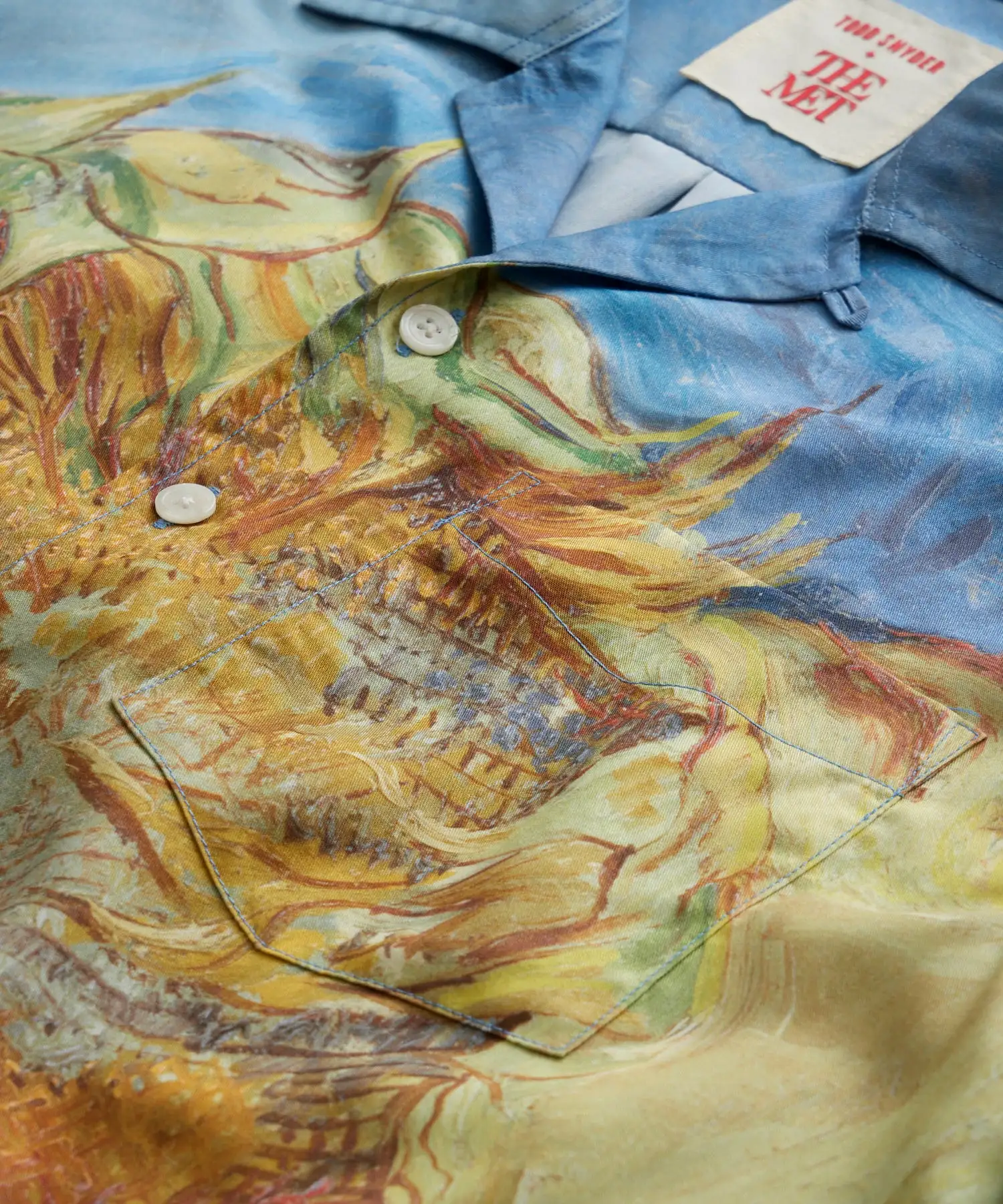 Todd Snyder x The Met Van Gogh Cropped Sunflowers Shirt