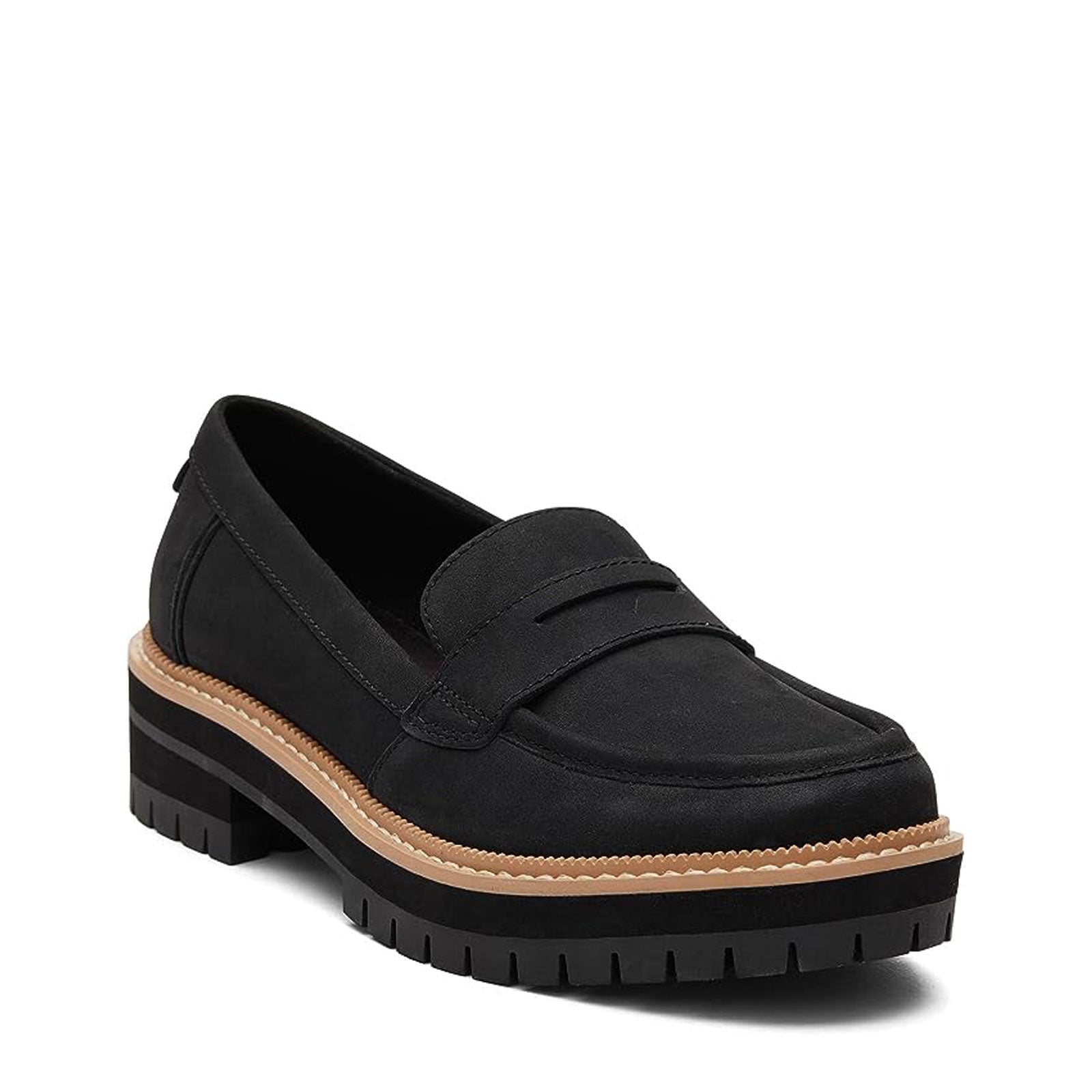 Toms Cara Loafer 10020224 (Black / Black Leather)