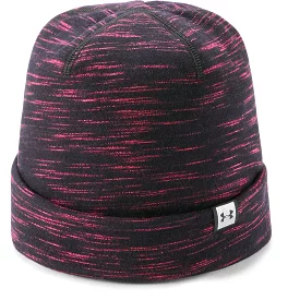 Under Armour Black/Penta Pink/Silver Fleece Beanie