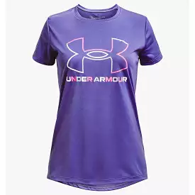 Under Armour Brilliant Violet/White/Pink Punk S/S Big Logo Tee