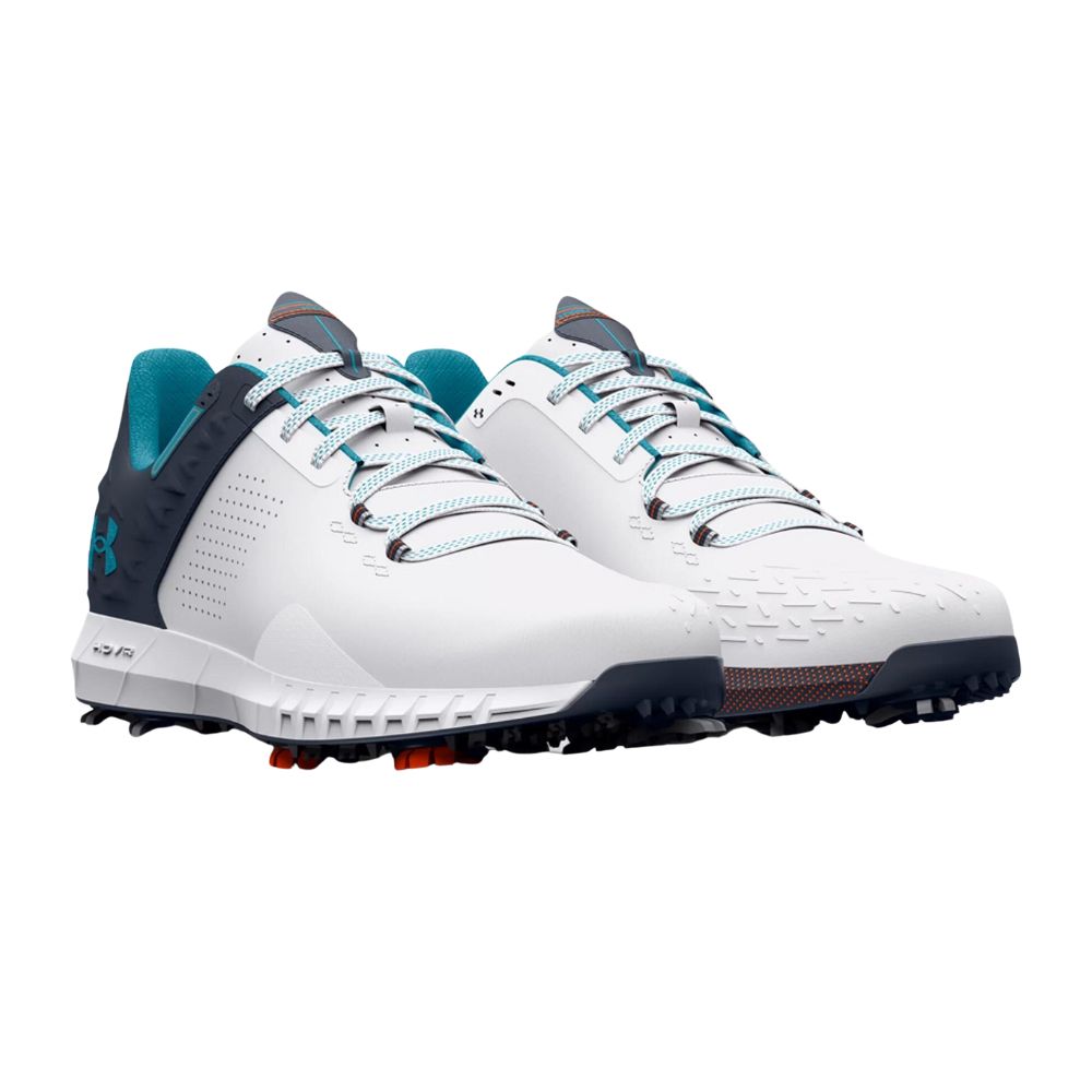 Under Armour Men's UA HOVR Drive 2 Wide Golf Shoes - White/Gray/Blue