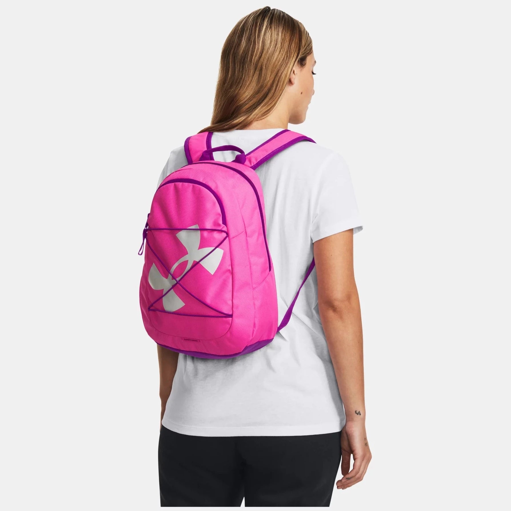 Under Armour Rebel Pink/Mystic Magenta/Gold Hustle Play Backpack