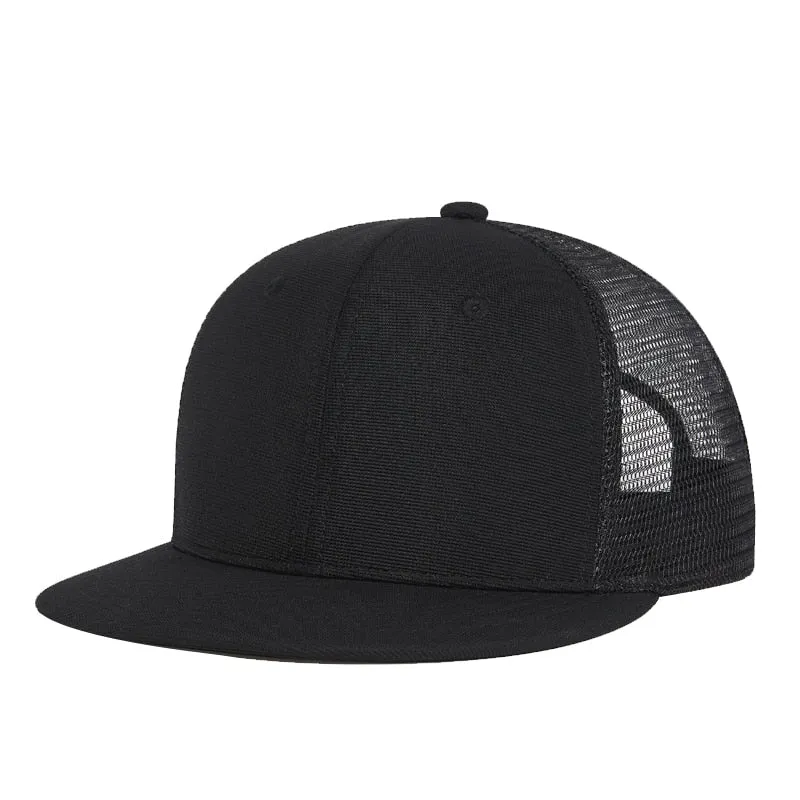 Unisex Solid Black Color Adjustable Streetwear Baseball Hip Hop Cap