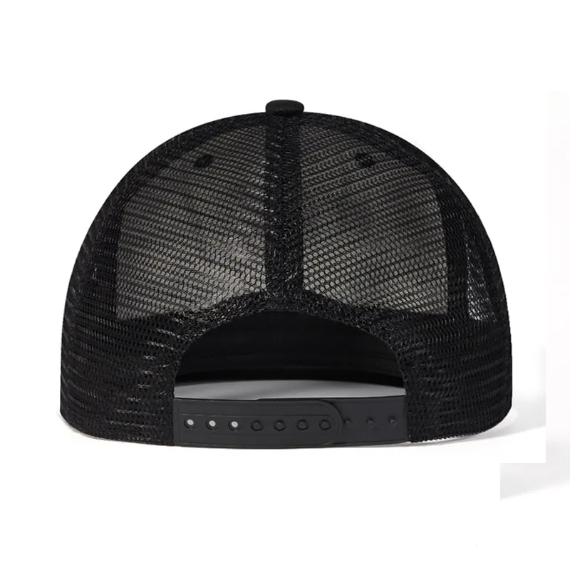 Unisex Solid Black Color Adjustable Streetwear Baseball Hip Hop Cap