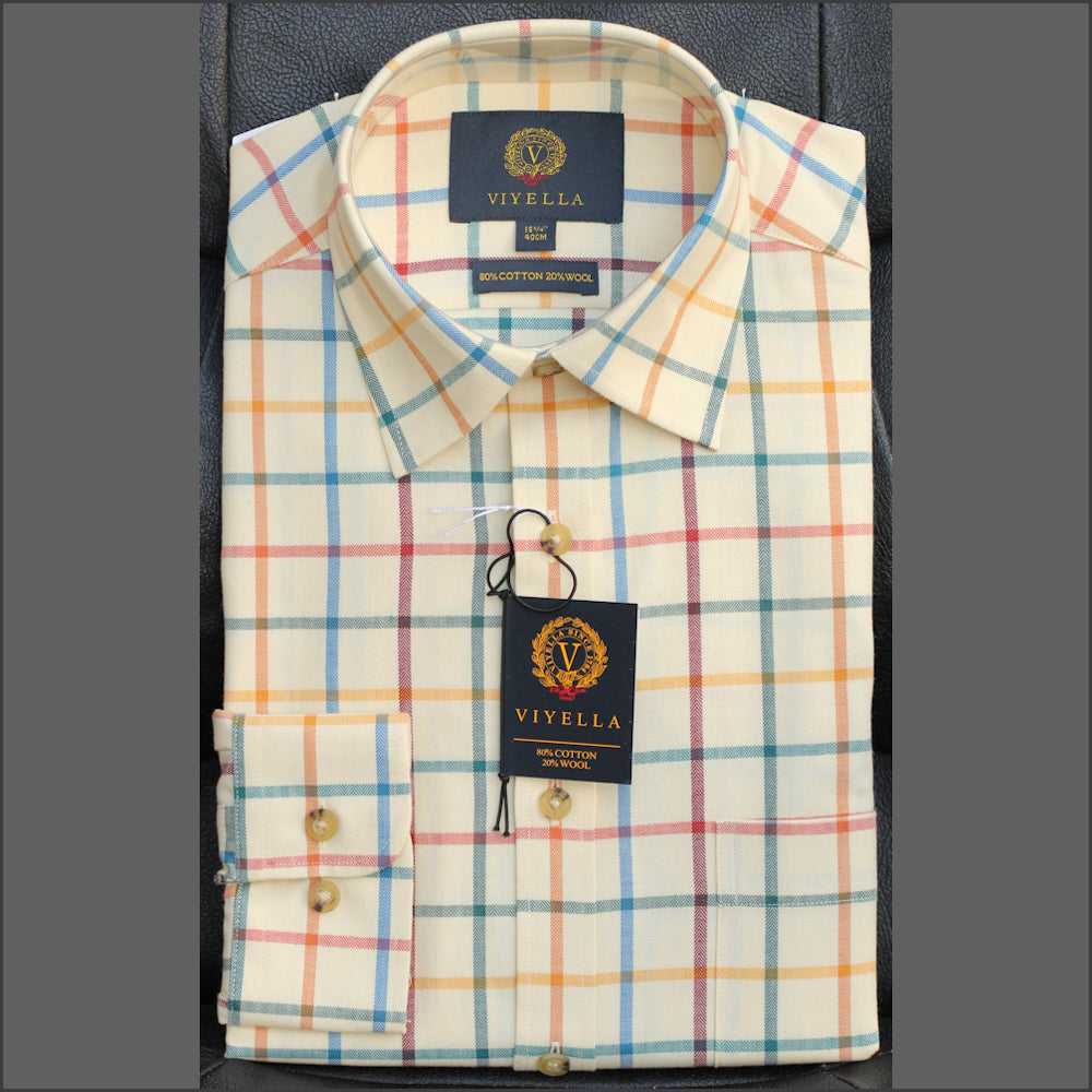 VIYELLA Multiple CHECK WOOL BLEND SHIRT <>