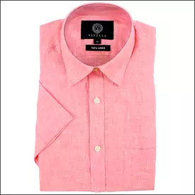 Viyella Pink Linen Short Sleeve shirt.