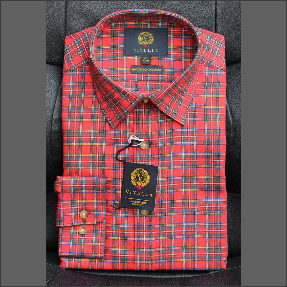 Viyella Royal Stewart Wool Blend Shirt<>