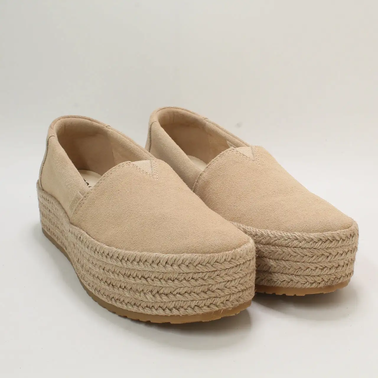 Womens Toms Valencia Espadrille Oatmeal Suede Uk Size 3